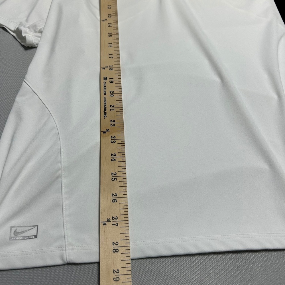 Nike Polo Shirt Performance Mens L White Athletic Gorpcore Minimalist - Picture 7 of 8